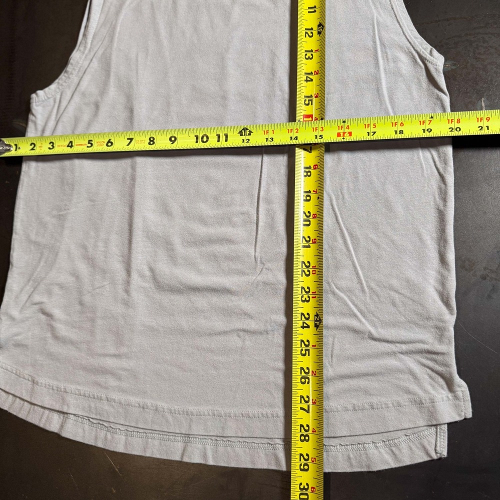 Under Armour Heatgear Muscle Tank Gray Medium Center Logo Vertical Back Hit - Picture 4 of 8